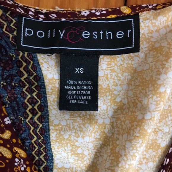 Poly & Easther Peasant style tie front blouse - Picture 3 of 8